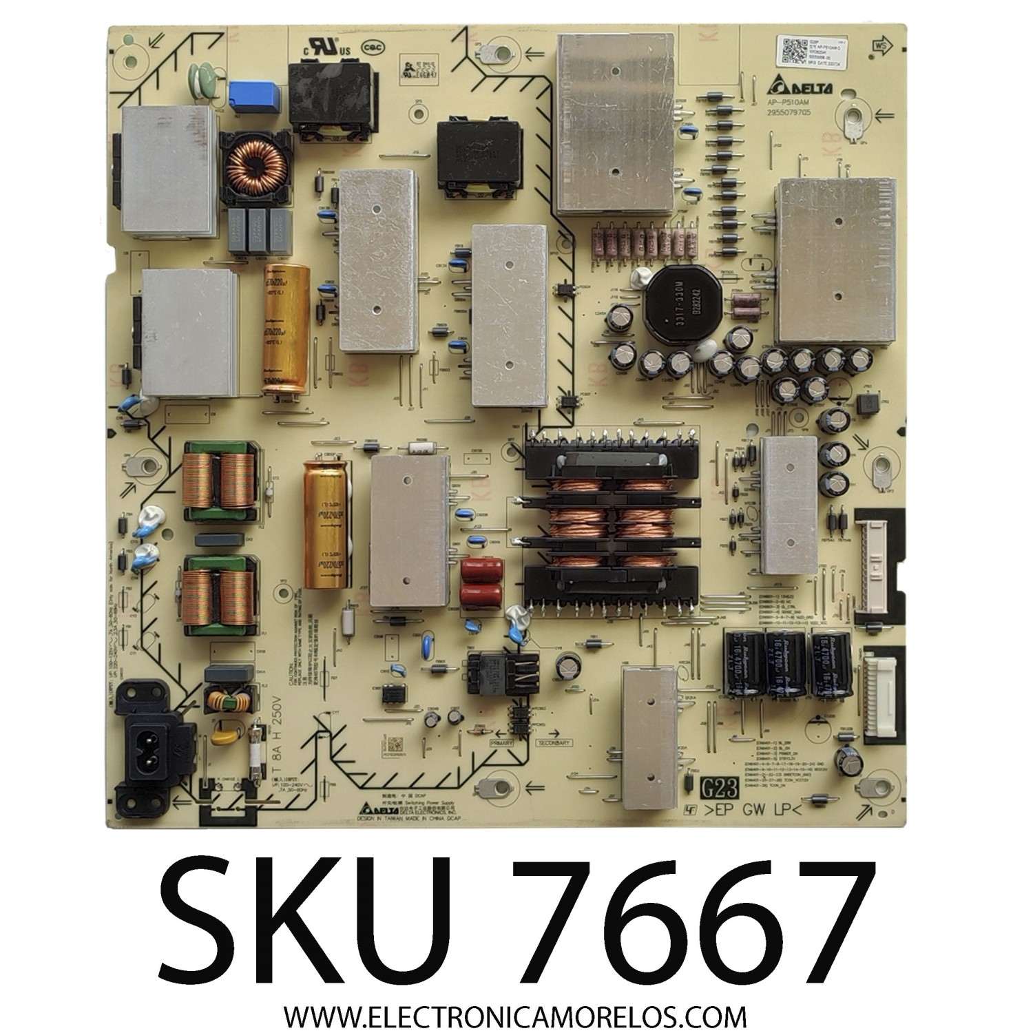 FUENTE DE PODER PARA TV SONY / NUMERO DE PARTE 101362041 / 2955079705 / AP-P510AM / 1-013-620-41 / PANEL YDCM085DCU11 / DISPLAY T850QVN03.Q / MODELO XR-85X90K / XR85X90K	